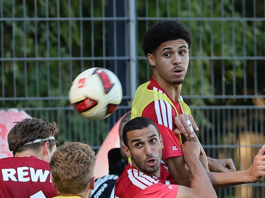 Kevin Ekweribe im Trainingsspiel der Profis des 1. FC Köln
