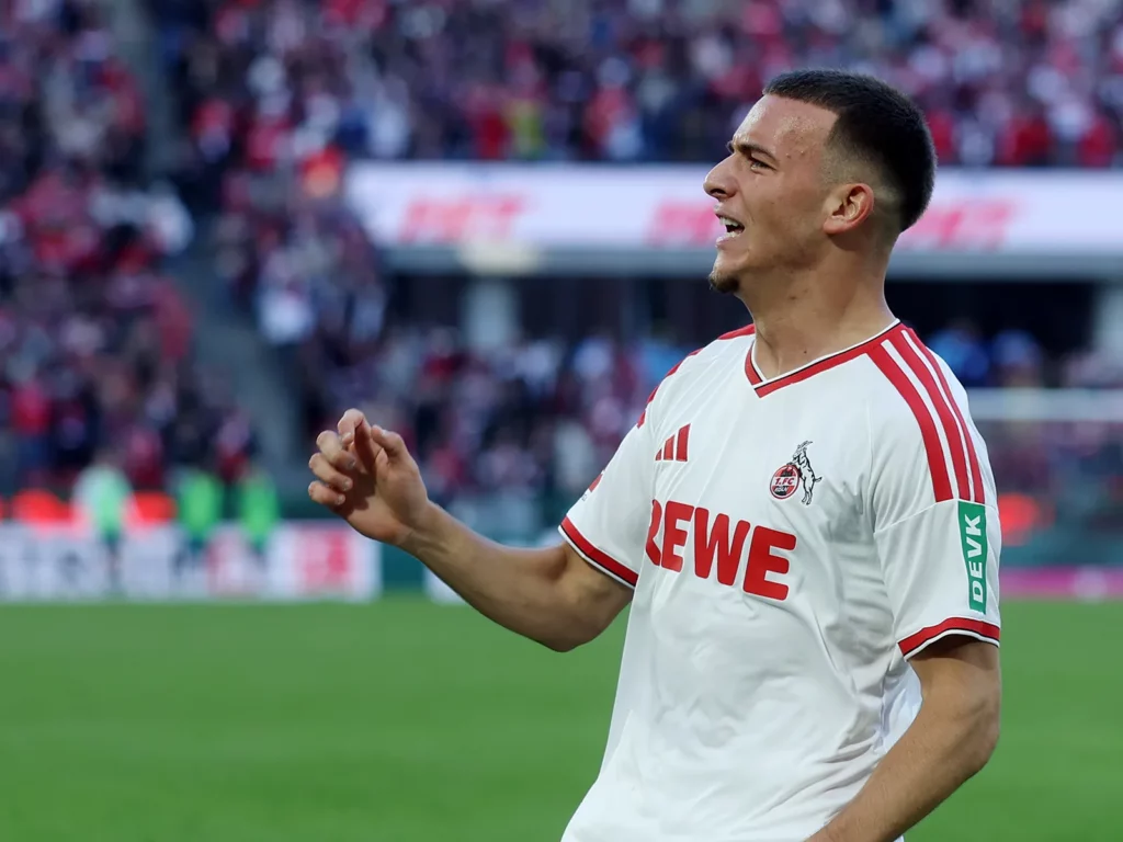 Said El Mala jubelt nach seinem Treffer gegen Gladbach